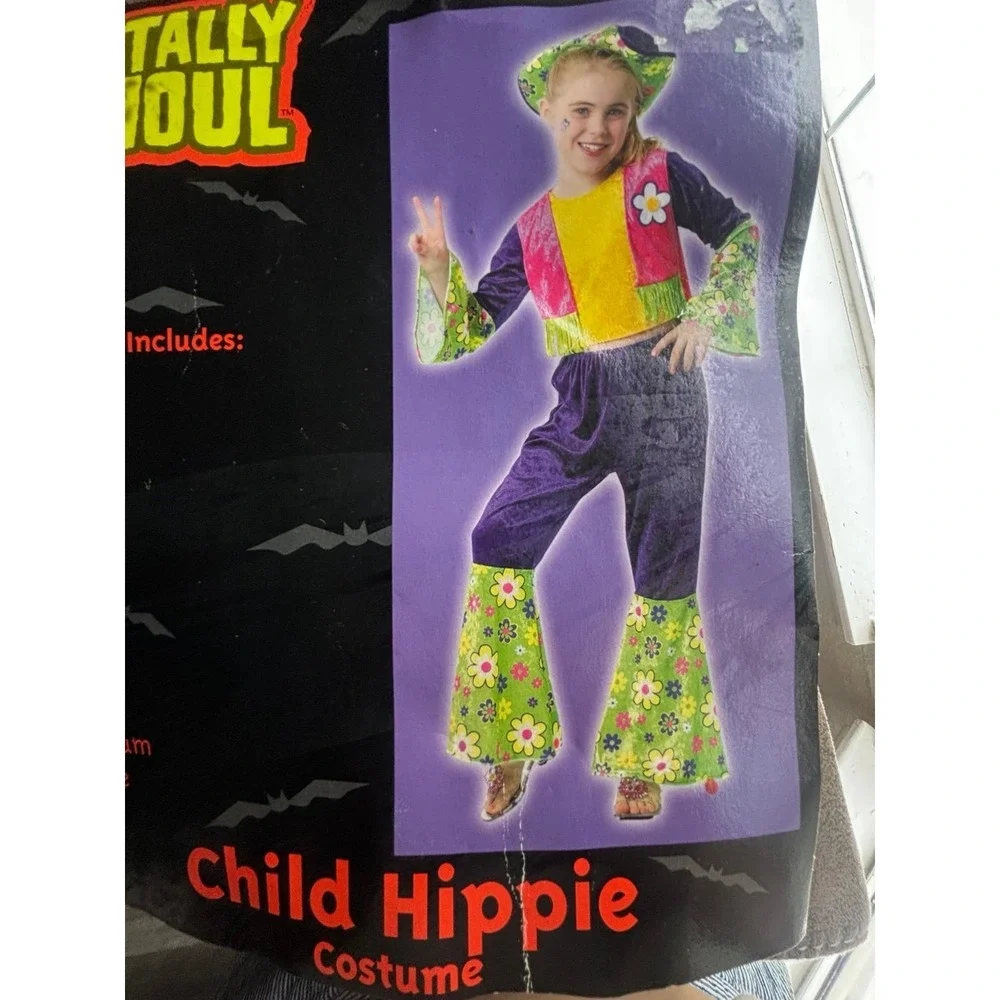 Hippie Dippie Girls Costume Childs‎ Medium (8-10)